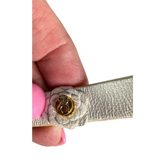 Lot of 3 Rustic Cuff Bracelets Leather Orange White Brown - Picture 7 of 9